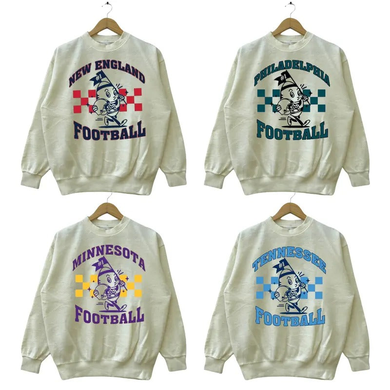 All Team Sand Football Sweatshirt - Timeless Vintage Style for Everyone T-Shirts, Hoodie | RetroVerseTees.com