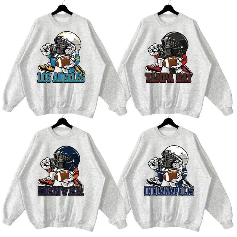 All Teams Football Helmet Mascot Sweatshirt, Football Thowback Vintage All Teams Sweatshirt, American Football Fans,...