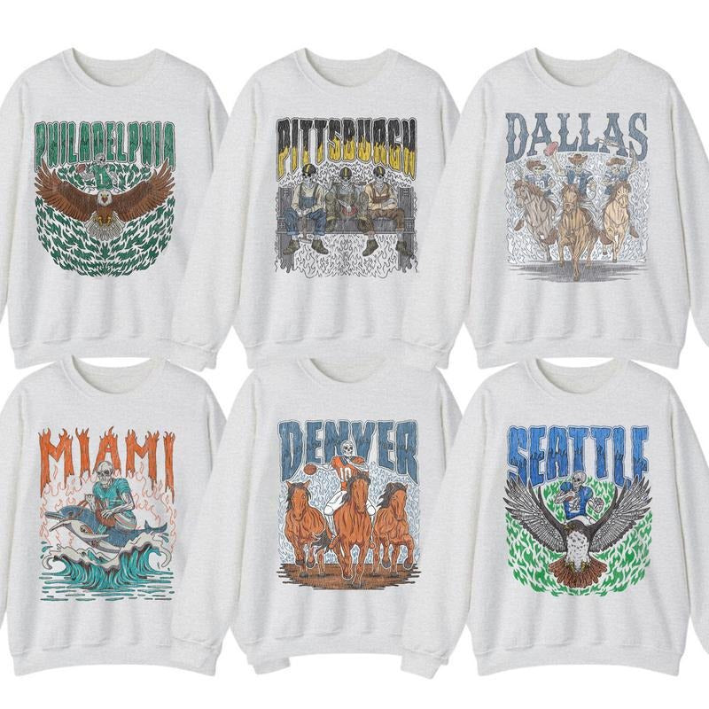 All Teams Football Sweatshirt, Game Day Sweatshirt, Sports Fan Gifts T-Shirts, Hoodie | RetroVerseTees.com
