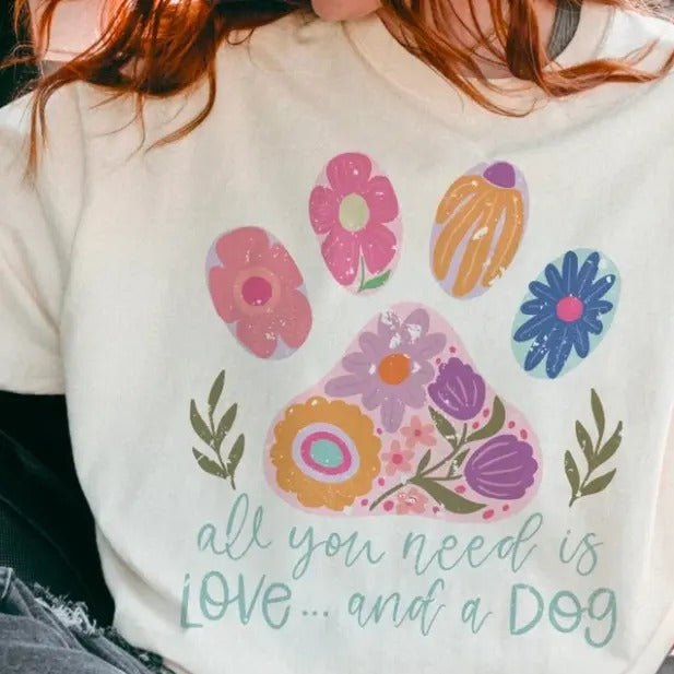 All You Need is Love and a Dog DTF Transfers - THIS IS NOT A SHIRT Hoodie, Sweatshirt | RetroVerseTees.com