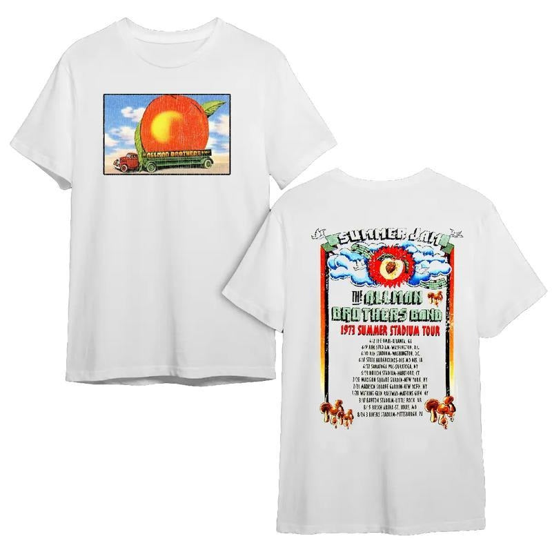 Allman Brothers Band white T-shirt , 2 Sides, Full Size, Full Color Hoodie, Sweatshirt | RetroVerseTees.com