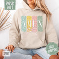 Amen 1 Hoodie, Easter Women's Crewneck, Cute Religious Women's Hooded Sweater T-Shirts, Sweatshirt | RetroVerseTees.com
