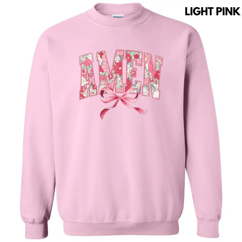 Amen Floral Coquette Sweatshirt T-Shirts, Hoodie | RetroVerseTees.com