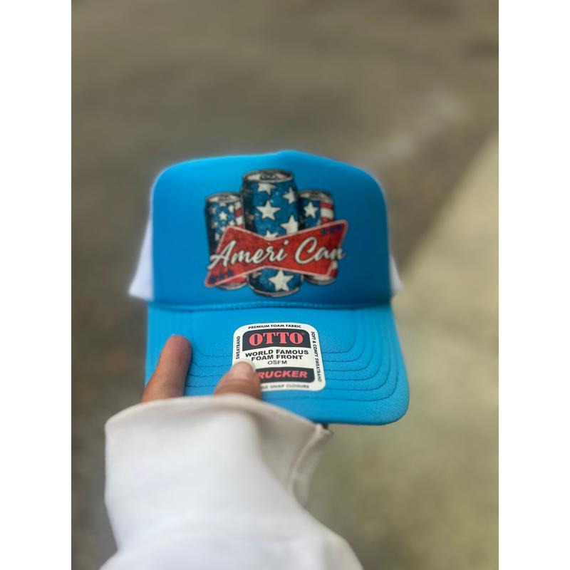 Ameri-Can Hat Blue T-Shirts, Hoodie, Sweatshirt | RetroVerseTees.com