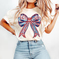 America Coquette Bow T-Shirt, 4th of July T-Shirt, Memorial Day T-Shirt, USA T-Shirt, Independence Day T-Shirt, Vintage...