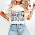 America T-Shirt, 4th of July T-Shirt, Bright Doodle, Dalmatian Dots, Independence Day T-Shirt, Mom Shirt, 1776 USA Flag...