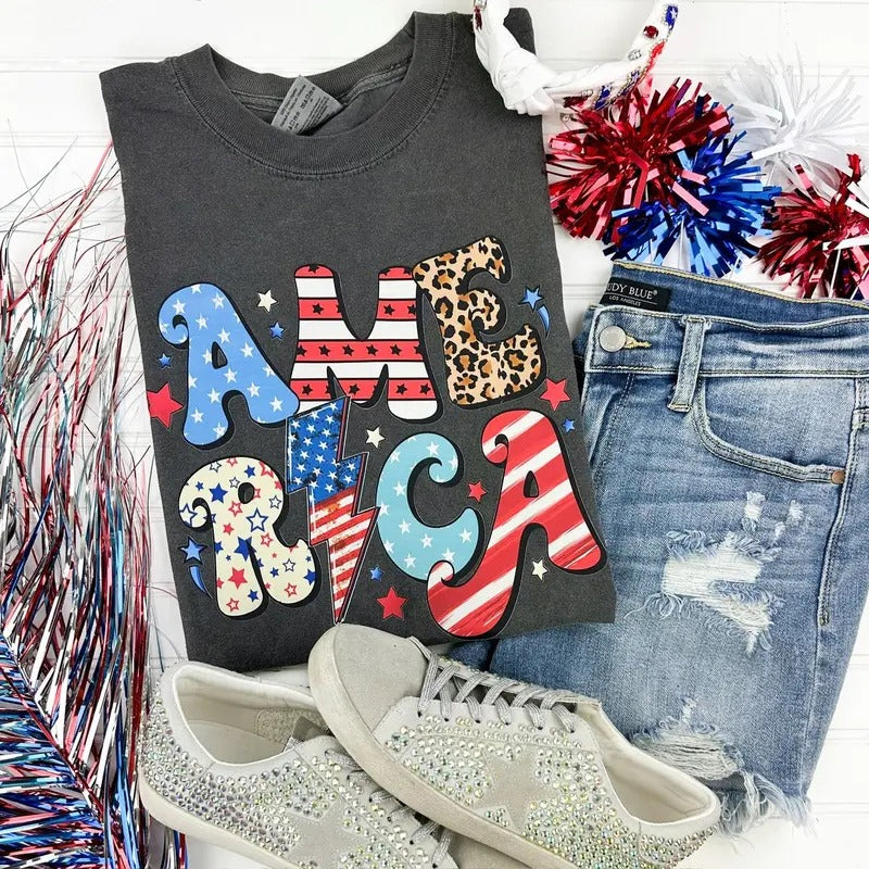 America The Beautiful Comfort Colors T-Shirt Hoodie, Sweatshirt | RetroVerseTees.com