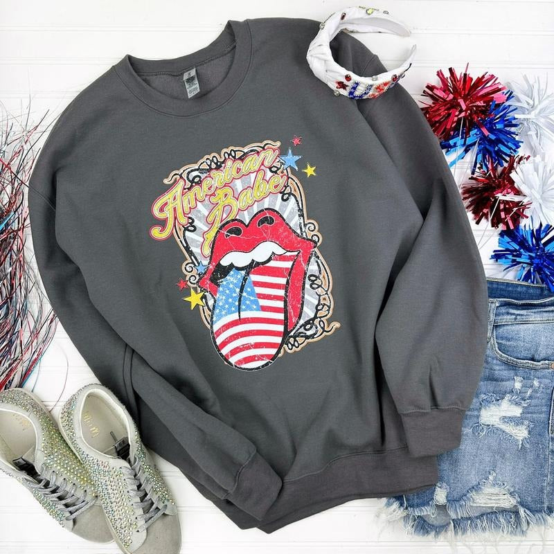 American Babe Mouth Gildan Sweatshirt T-Shirts, Hoodie | RetroVerseTees.com