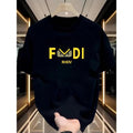 American Fashion Brand Double Yarn Combed Cotton Short-Sleeved T-shirt Men's Summer Ice Silk Cool Feeling Loose round...