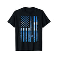American Flag Fish Fisher Fisherman Funny Bass Fishing USA T-Shirt Made in USA Hoodie, Sweatshirt | RetroVerseTees.com