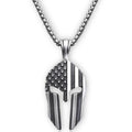American Flag Patriotic Spartan Warrior Necklace for Men T-Shirts, Hoodie, Sweatshirt | RetroVerseTees.com