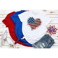 American Flag Shirt, American Flag Heart Shirt, Patriotic Shirt, USA Shirt, 4th of July Shirt, July 4th Shirt, Women's...