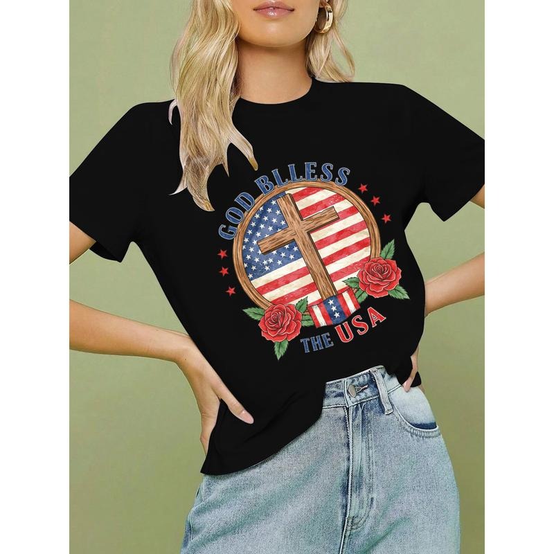 American Flag, Cross & Roses Embellished 'FOG Bless TNF USA' Lightsaber brand