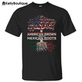 American Grown with Mexican Root Mexicans Ain't Going Anywhere Latina USA Flag Graphic Printed with Embroidery Effect...