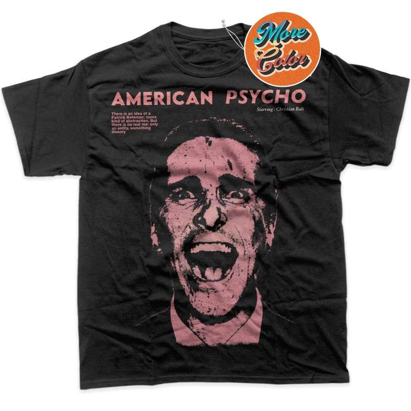 American Psycho Horror Shirts, Cotton Unisex T-shirt, Crew Neck, Size S- 3XL, Menswear Top, Womenswear Top Underwear...