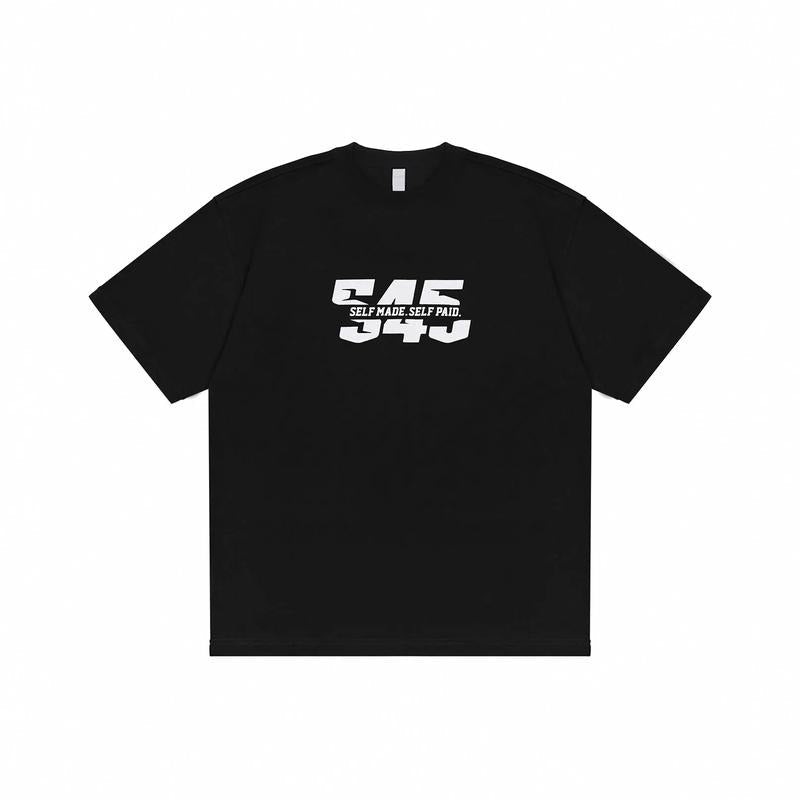 American Split Logo Printing round Neck Basic Casual All-Match Design Sense Loose Fashion Brand Short Sleeve T-shirt...