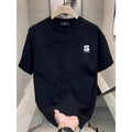 American Style Letter Print Short Sleeve White Cotton T-Shirt Unisex Internet Celebrity Trendy Brand Ins Base Shirt...