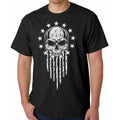 American Warrior Patriot T-SHIRT ~ USA Flag Skull Tee ~ Military Veteran Made in USA Hoodie, Sweatshirt | RetroVerseTees.com