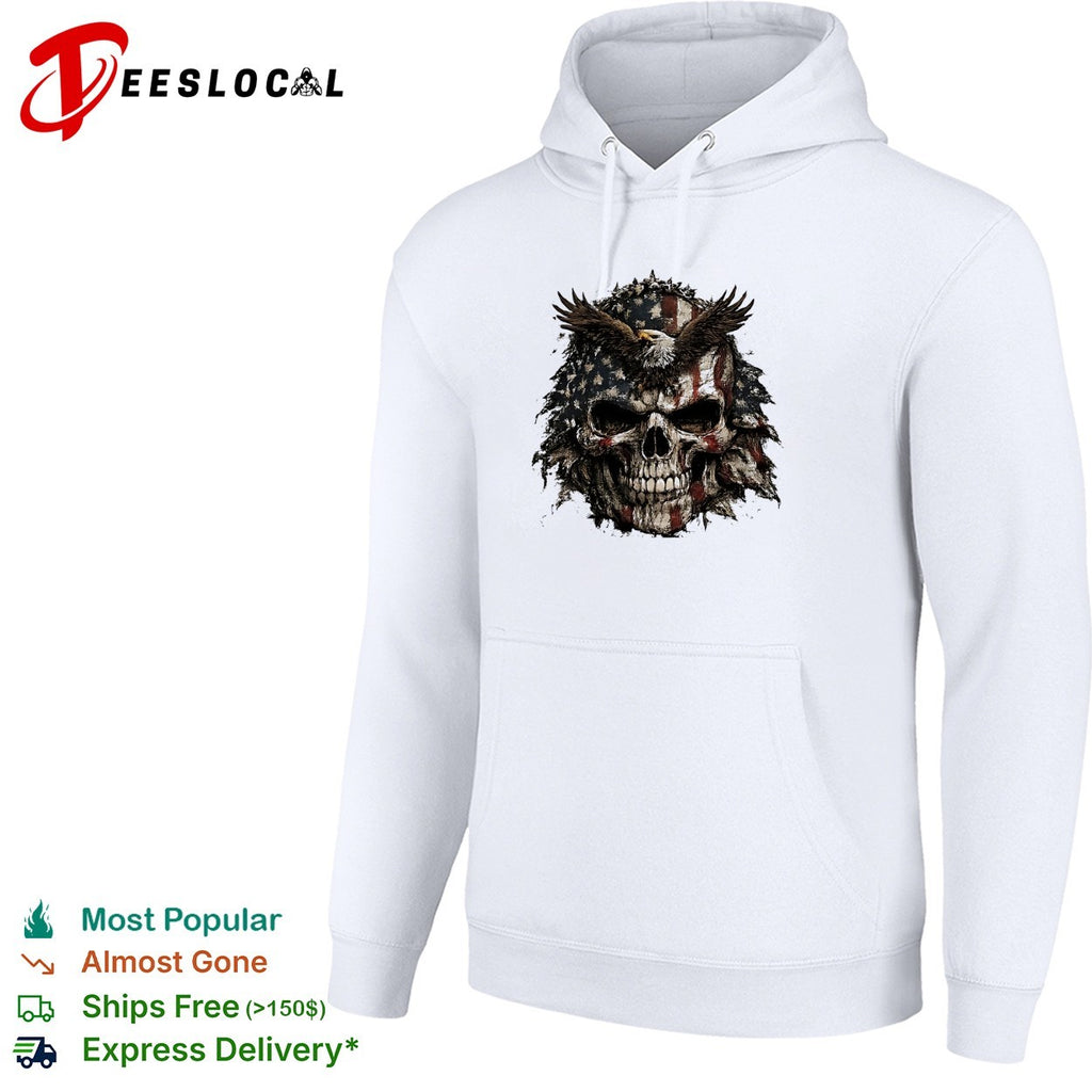 American flag eagle skull shirt