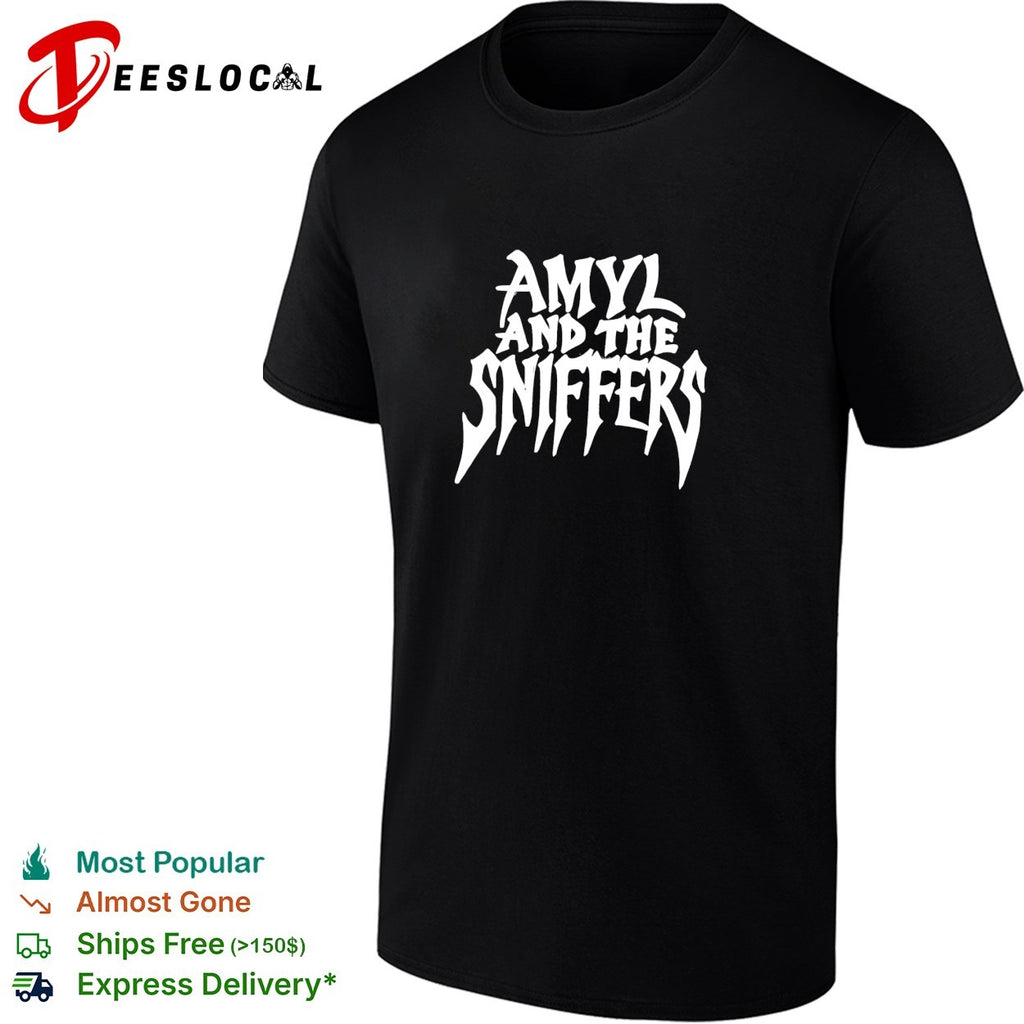Amyl and the Sniffers gothic metal logo shirt