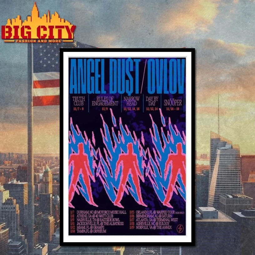 Angel Dust Ovlov November Shows 2025 Poster shirt