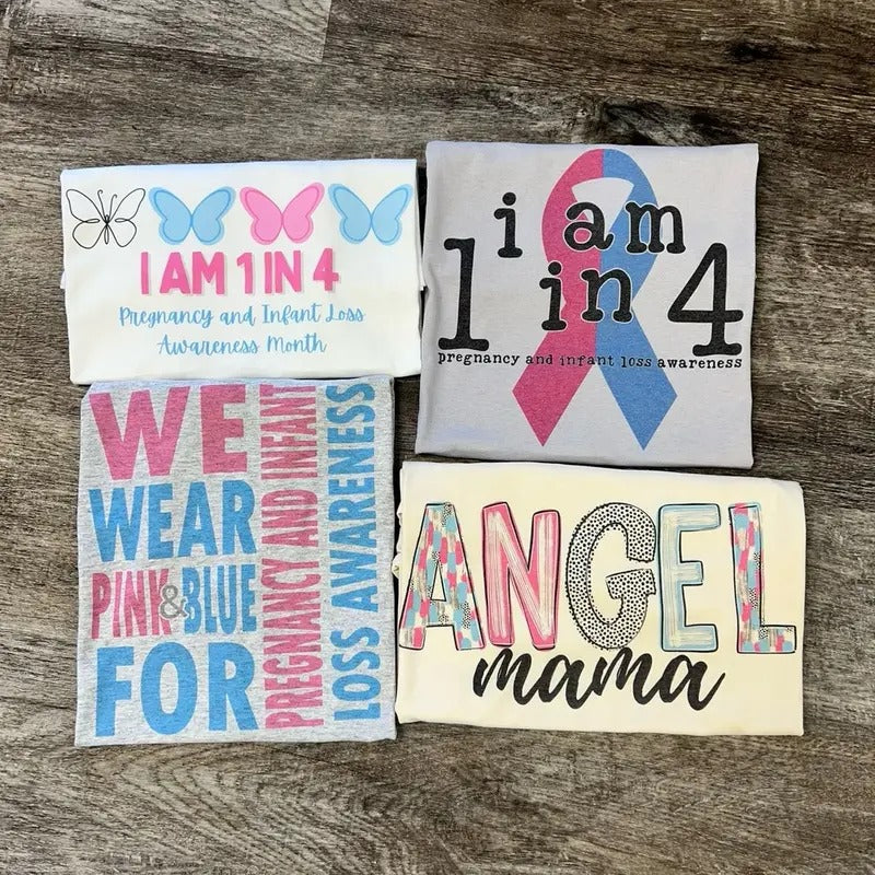 Angel Mama Tees - Pregnancy & Infant Loss Awareness Shirts Hoodie, Sweatshirt | RetroVerseTees.com