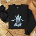 Anime Inspired Embroidered Shirt, Solo Leveling God Statue & Kasaka Venom Fang Embroidered Sweater, Hoodie Sweatshirt