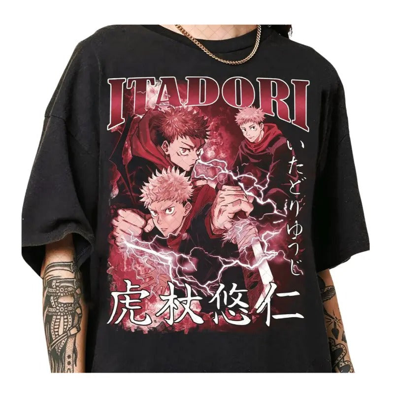 Anime Itadori Yuji Vintage Shirt, Anime Lover Shirtstyle{n002}2 Hoodie, Sweatshirt | RetroVerseTees.com