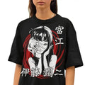 Anime T-shirt, Manga T-shirt, Creepy Girl Shirt, Tomie Anime Horror Tee Hoodie, Sweatshirt | RetroVerseTees.com
