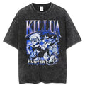 Anime Washed T-Shirt Killua Graphic Vintage Streetwear Unisex Tshirt Casual Cotton Hoodie, Sweatshirt | RetroVerseTees.com