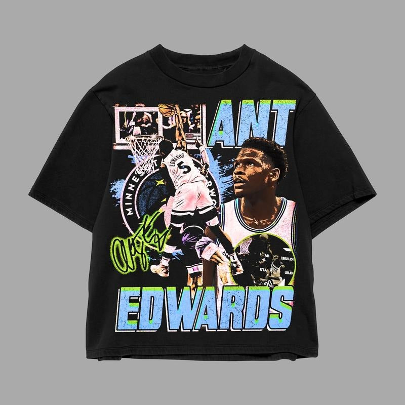 Ant.hony Edw.ards Timberwolves Graphic Tees Basketball T-Shirt, 100% Cotton Unisex Shirt, Gift For Fan Hoodie, Sweatshirt