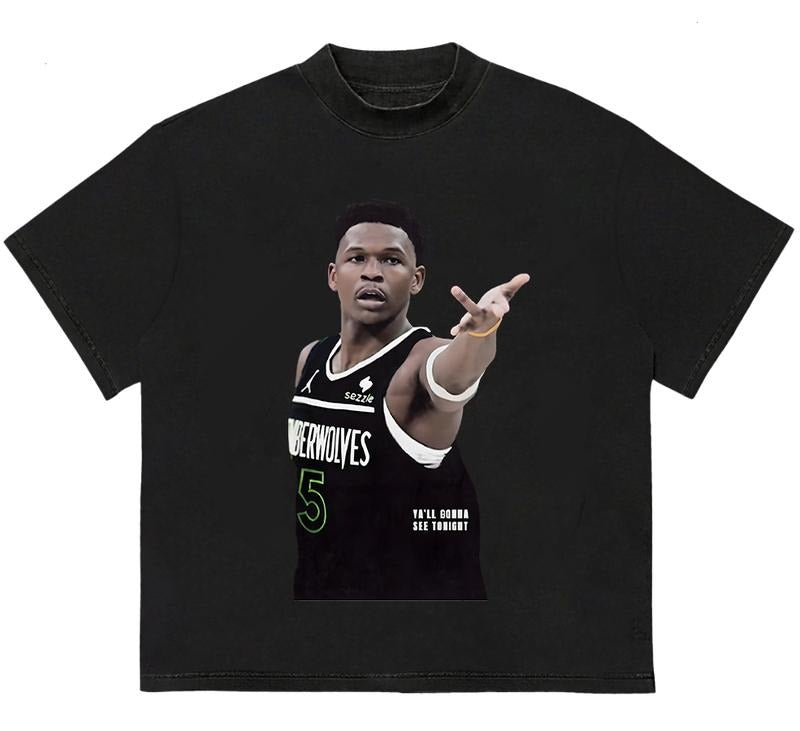 Anthony Edwards 2025 Playoff_bl T-Shirt Essential Everyday Graphic Tee Hoodie, Sweatshirt | RetroVerseTees.com