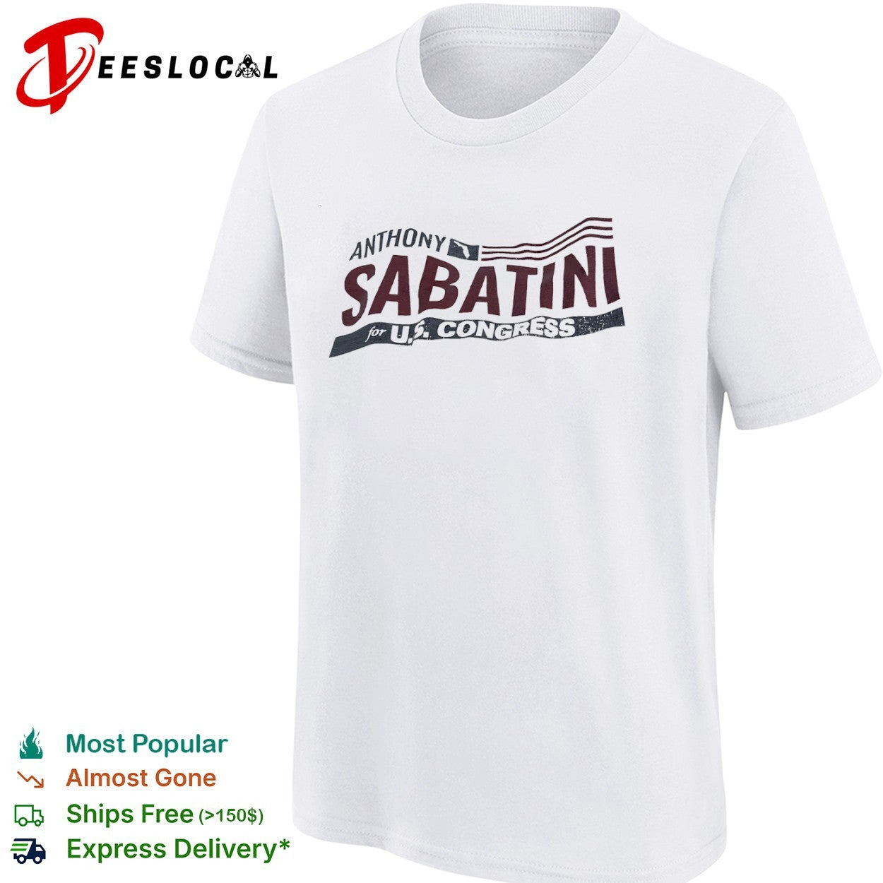 Anthony Sabatini flag stripes for US Congress shirt