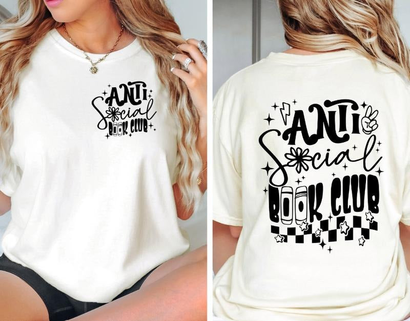 Anti-Social Book Club T-shirt Hoodie, Sweatshirt | RetroVerseTees.com