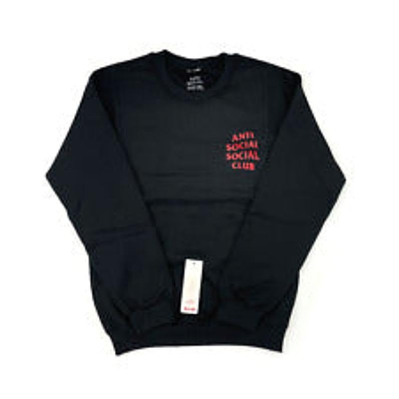 Anti Social Social Club Black Red Crewneck (ASSW321) Men's Size XS-M T-Shirts, Hoodie, Sweatshirt | RetroVerseTees.com
