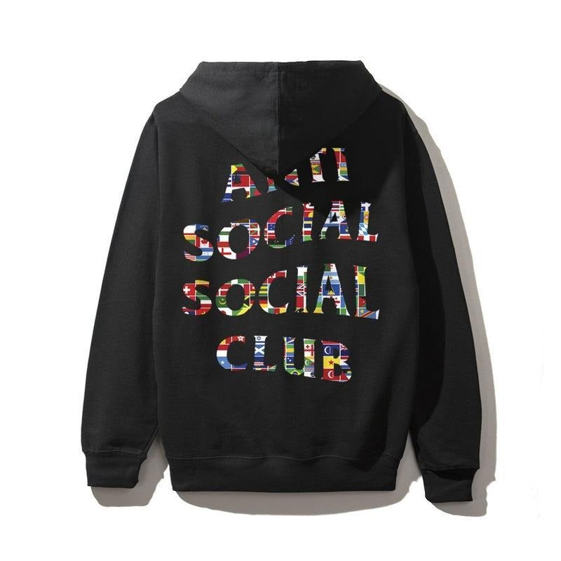Anti Social Social Club Flag Black Hoodie (ASSW445) Men's Size S-XL T-Shirts, Sweatshirt | RetroVerseTees.com