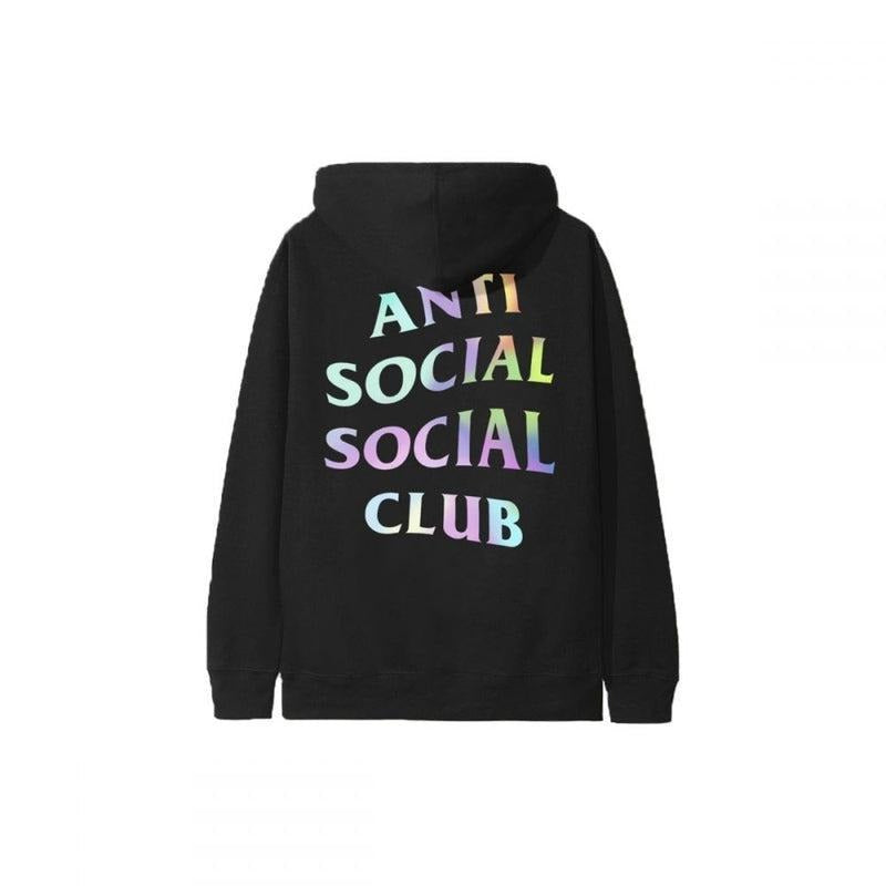 Anti Social Social Club Rainbow Cotton Candy Black Hoodie (ASSW513) Men Size M T-Shirts, Sweatshirt | RetroVerseTees.com