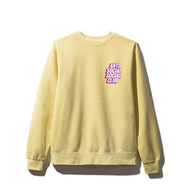 Antisocial Social Club Blocked Yellow Crewneck ASSW423 Men's Size M-XL T-Shirts, Hoodie, Sweatshirt | RetroVerseTees.com