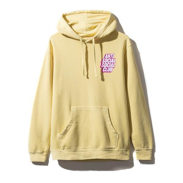 Antisocial Social Club Blocked Yellow Hoodie ASSW422 Men's Size L-XL T-Shirts, Sweatshirt | RetroVerseTees.com