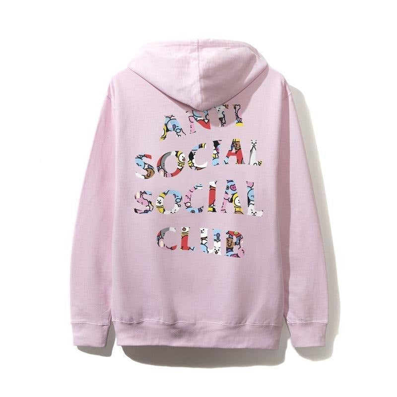 Antisocial Social Club X BT21 Collab - Blended Pink Hoodie T-Shirts, Sweatshirt | RetroVerseTees.com