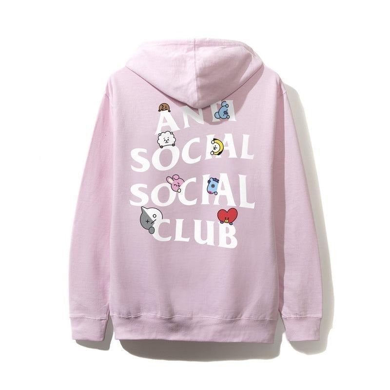 Antisocial Social Club X BT21 Collab - Peekaboo Pink Hoodie T-Shirts, Sweatshirt | RetroVerseTees.com