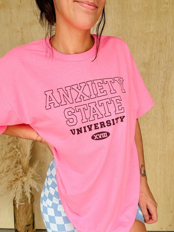Anxiety State Graphic Tee Hoodie, Sweatshirt | RetroVerseTees.com