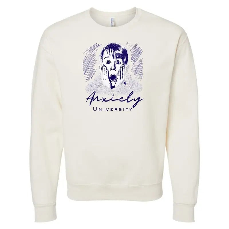 'Anxiety University' Sweatshirt T-Shirts, Hoodie | RetroVerseTees.com