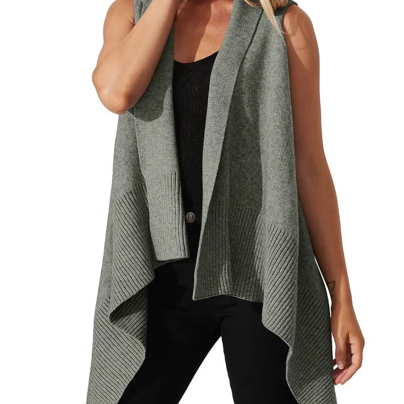 Aoysky Women'WB shield Sleeveless Knitted Poncho Sweater Vest Open Front Draped Shawl Kimono Cardigan Sweaters Capes...