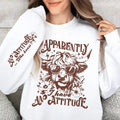 Apparently I Have an Attitude Shirt, Highland Cow Funny Adult, Snarky Western Cow, Sarcastic Sweatshirt, Funny Western...