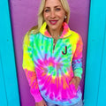 Aqua Swirl Embroidered Initial Quarter-Zip Pullover (S-XL) T-Shirts, Hoodie, Sweatshirt | RetroVerseTees.com
