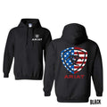 Ariat Hoodie, American Flag Emblem Design, Perfect for Patriotic Style and Outdoor Activities. Hoodie Menswear Long...
