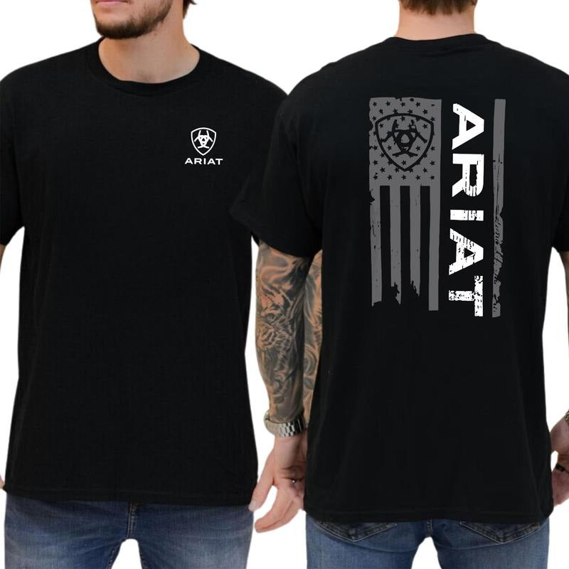 Ariat T-Shirt  Proudly Displaying the American Flag Hoodie, Sweatshirt | RetroVerseTees.com