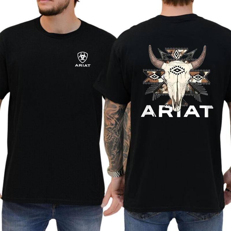 Ariat T-Shirt  Tribal Skull Design for Bold Style Hoodie, Sweatshirt | RetroVerseTees.com