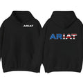 Ariat USA Flag Logo Hoodie, Men and Women's American Flag Style Hoodie for Outdoor Activities and Daily Fashion Hoodie,...